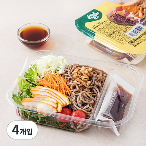 스윗밸런스 스모키 그릴드 닭가슴살 메밀면 샐러드, 200g, 4개입