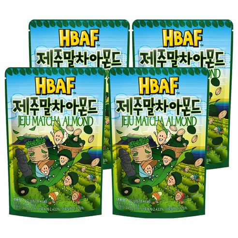 바프 제주말차 아몬드, 120g, 4개