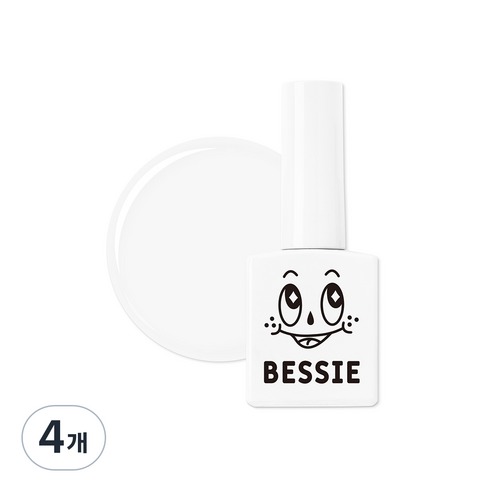 베씨 컬러 젤 11ml, M05 리얼화이트, 4개