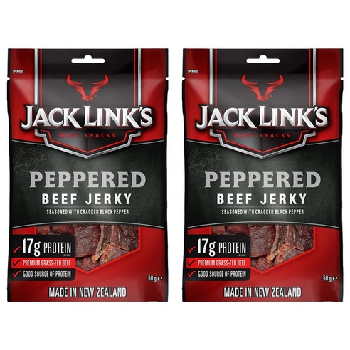 잭링크스 비프 져키 페퍼 육포, 50g, 2개