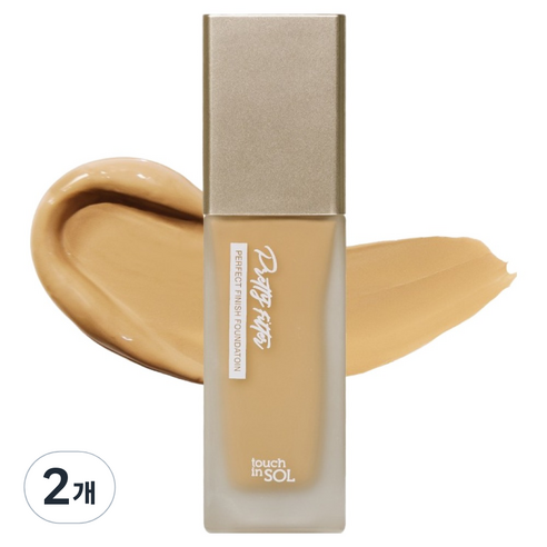 터치인솔 프리티필터 퍼펙트 피니시 파운데이션 35g, 2호 미디엄, 2개