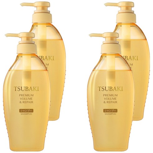 츠바키 프리미엄 볼륨 & 리페어 샴푸 까멜리아, 4개, 450ml