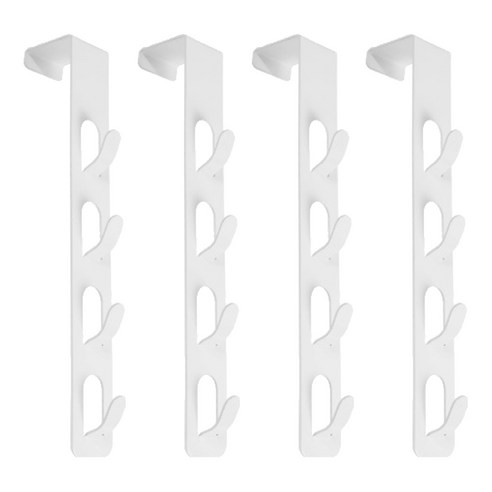 히키스 공간활용 4단 철제행거, 화이트, 4개