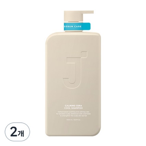 제이숲 카밍 세라 쿨 샴푸 허브 민트향, 1L, 2개