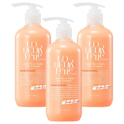 로더렛 인 잉글랜드 컬러핏 번트 바닐라 헤어 트리트먼트, 500ml, 3개