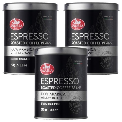 사켈라 100% 아라비카 미디엄 로스트 빈 커피, 250g, 3개, 홀빈(분쇄안함)
