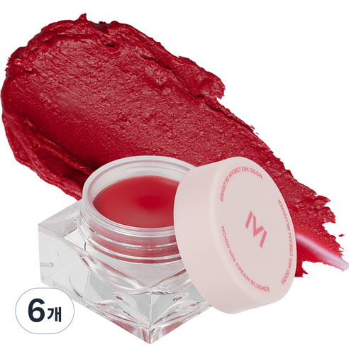 매드피치 무드 믹스 크림 블러셔 10g, 04 레드 플러쉬, 6개