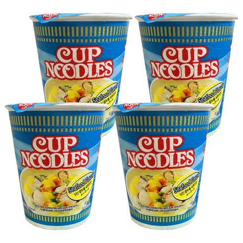 컵누들 닛신 씨푸드맛 71g, 4개