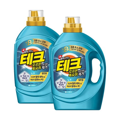 테크 호르몬 특유취 제거 액체세제 일반 용기, 2.7L, 1개