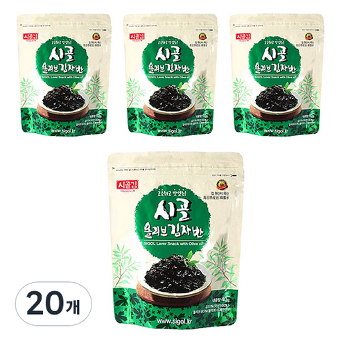 시골 올리브 김자반, 20개, 40g