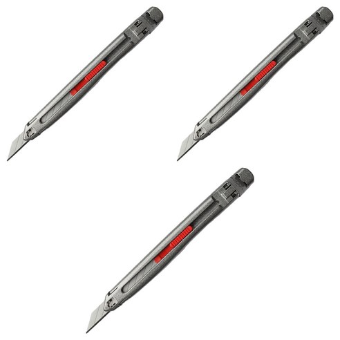 아날로그 크롬커터 락 엑스칼리버 + 스냅퍼 + 칼날 수거함, 실버, 3개