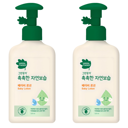 그린핑거 촉촉한 자연보습 베이비로션, 320ml, 2개