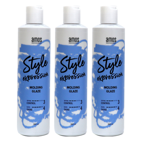 아모스프로페셔널 스타일 익스프레션 몰딩 헤어 글레이즈, 3개, 300ml