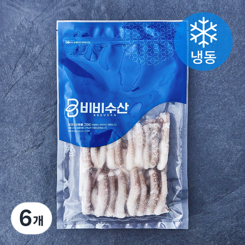 비비수산 깨끗하게 손질한 절단 낙지 (냉동), 6개, 300g
