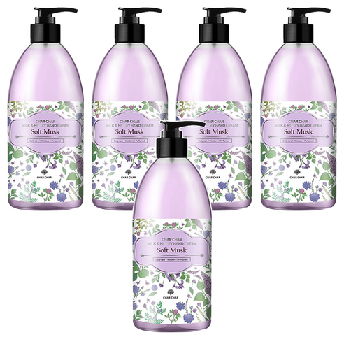 샤샤 밀크 앤 허니 핸드크림 소프트 머스크, 500ml, 5개