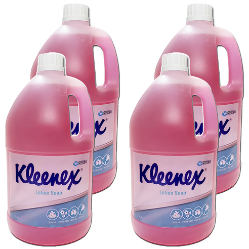 크리넥스 핑크 로션솝 핸드워시 은은한 플로랄향, 4L, 4개