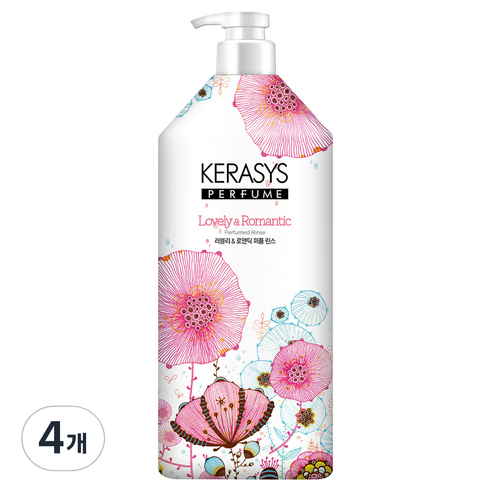 케라시스 퍼퓸 린스 러블리 앤 로맨틱 향, 1.5L, 4개