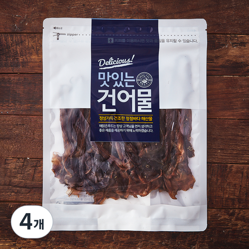 해맑은푸드 추억의 조미오징어 다리, 4개, 100g