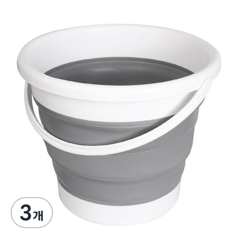 모나코올리브 다용도 폴딩 바스켓 5L, 그레이, 3개