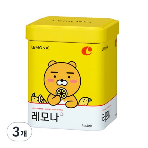 레모나 카카오 프렌즈 에디션 틴케이스 랜덤발송 50p, 100g, 3개