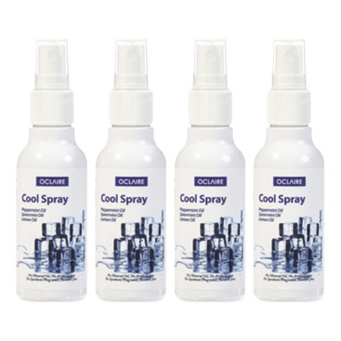 오끌레어 아로마 페퍼민트 쿨스프레이 미스트, 120ml, 4개