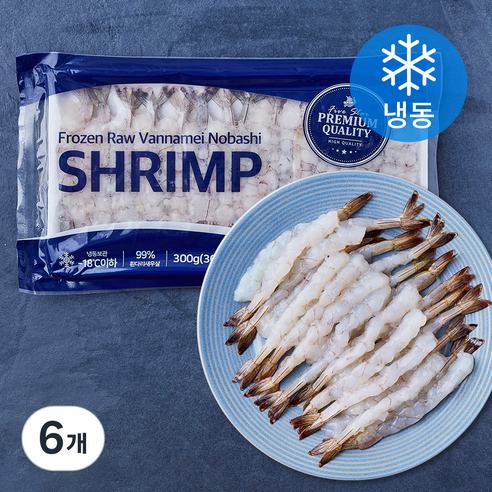 바이킹마켓 노바시 새우살 (냉동), 6개, 300g(30미)