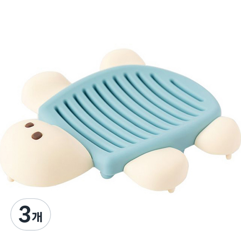 도낫도낫 터틀 실리콘 비누받침, 소다, 3개