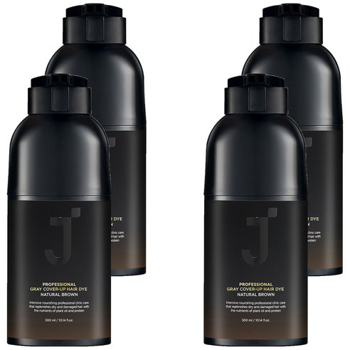 제이숲 프로페셔널 커버업 새치염모제, 내츄럴브라운, 4개