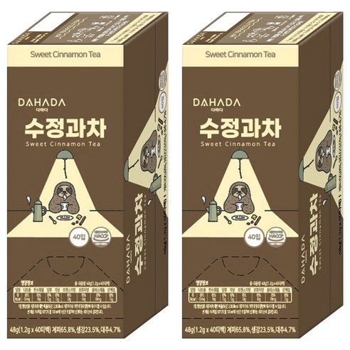 다하다 수정과차, 1.2g, 40개입, 2개