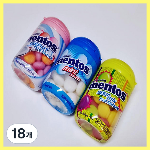 멘토스 민트맛 바틀, 120g, 18개