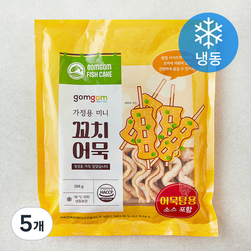 곰곰 가정용 미니 꼬치어묵 (냉동), 296g, 5개