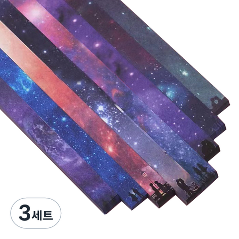 미소로운 이벤트 양면 별 종이접기 멀티페이퍼 스타그라데이션 540p 세트, 8색, 3세트