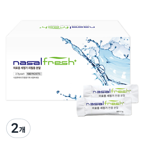 나잘후레쉬 플러스 세정기 분말 100p, 2개