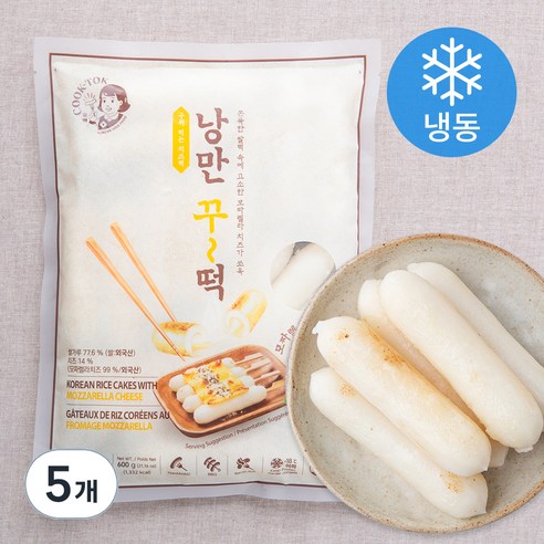 추억의국민학교떡볶이 낭만 꾸떡 (냉동), 600g, 5개