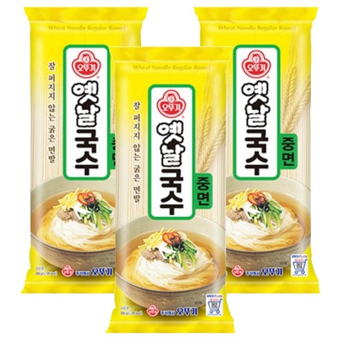 오뚜기옛날 국수중면, 500g, 3개