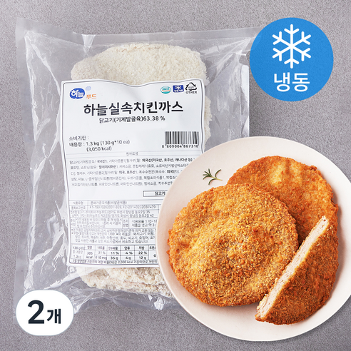 하늘푸드 하늘실속 치킨까스 10개입 (냉동), 1.3kg, 2개