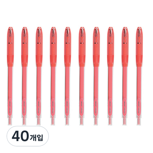 제브라 볼사인 젤잉크펜 0.6mm, 418 네온레드, 40개입