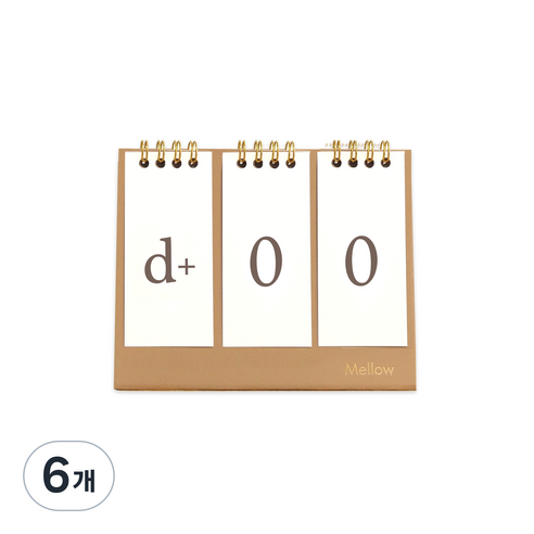 탁상용 디데이 캘린더, 혼합색상, 6개