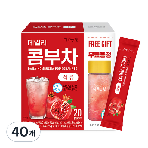 다농원 데일리 콤부차 석류, 5g, 40개, 1개