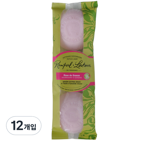 랑팔라투르 사봉롱드 로즈 원형비누, 150g, 12개