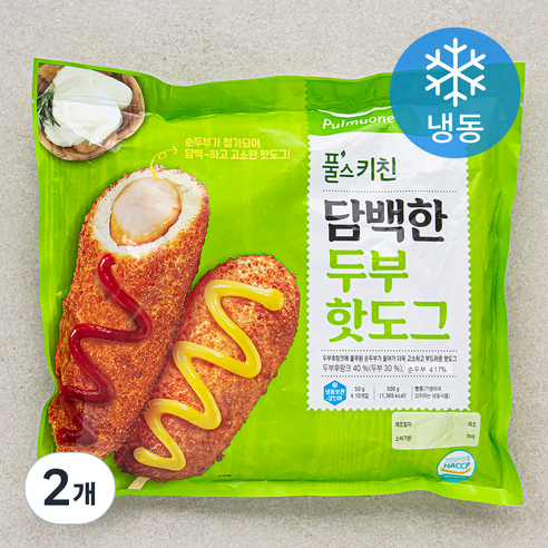 풀스키친 담백한 두부핫도그 (냉동), 50g, 10개입, 2개