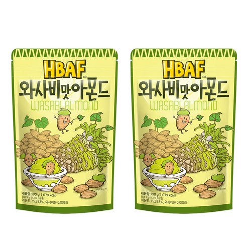 HBAF 바프 와사비맛아몬드, 190g, 2개