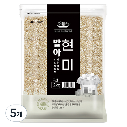 더담은 발아현미, 2kg, 5개