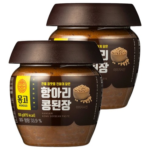 몽고식품 항아리 콩된장, 500g, 2개
