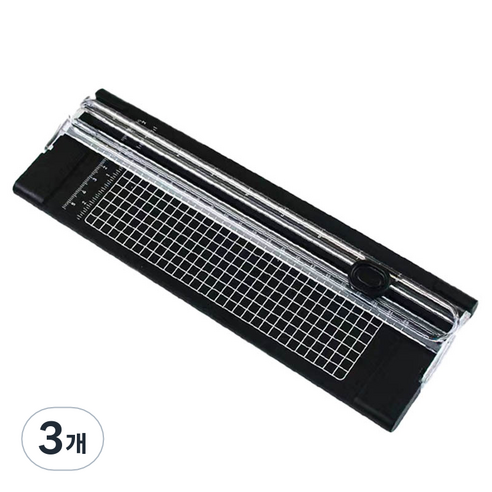 온업 컬러 종이 커터, 블랙, 3개