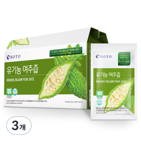 보뚜 유기농 여주즙, 3개, 2.4L