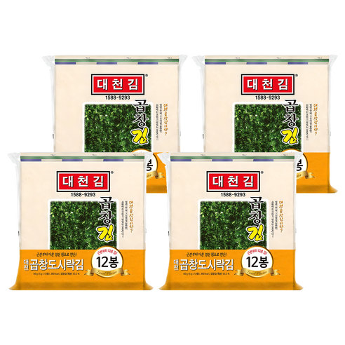 대천김 곱창 도시락김 C796-K, 5g, 48개