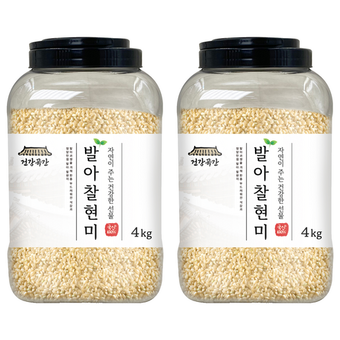 건강곡간 발아찰현미, 4kg, 2개