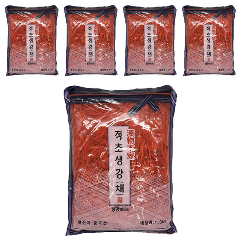 토호식품 적초생강 채, 5개, 1.3kg