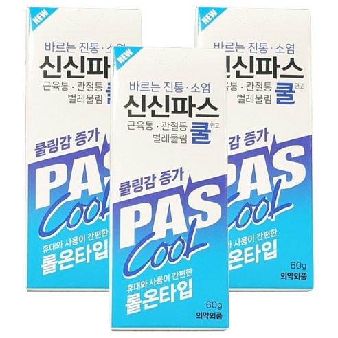 신신파스 쿨 연고 롤온타입, 1개입, 3개
